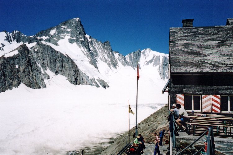 Finsteraarhorn Hut Terrace