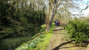 Walking by the River Dorn at Barton Abbey