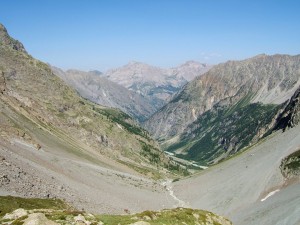 Looking back down the valley from the Refuge du Sélé