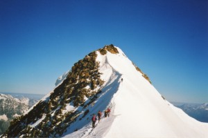 Towards Weissmies Summit