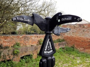 Sustrans signpost at Duke's Lock