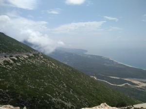 On the Llogara Pass climb